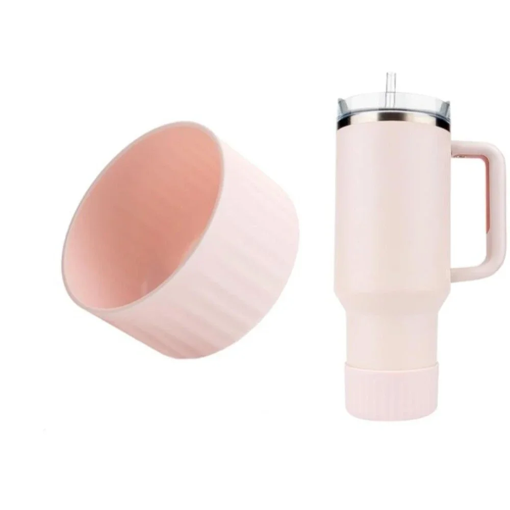 Protective Silicone Boot Sleeve Cover for Stanley Quencher 20-40oz Tumbler Rose
